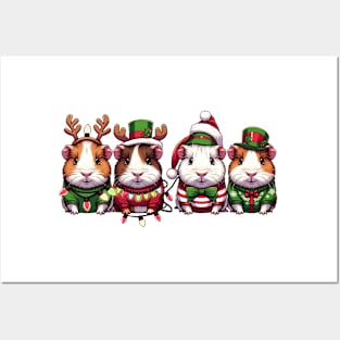 Christmas Guinea Pig Posters and Art